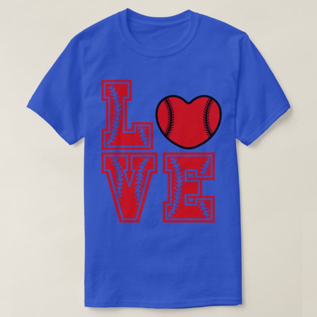 T-shirt Softball LOVE Funny 10 (Design devant)