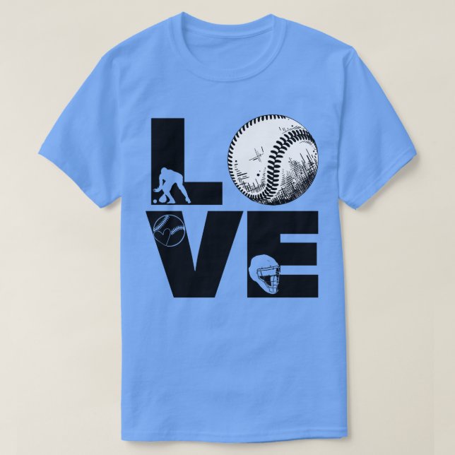 T-shirt Softball LOVE Funny 8 (Design devant)
