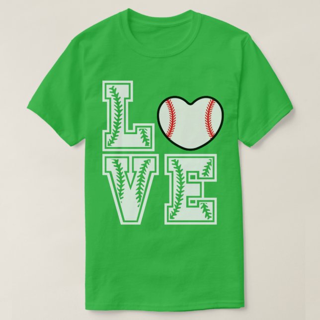 T-shirt Softball LOVE Funny 9 (Design devant)