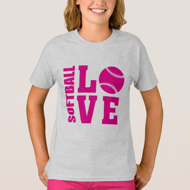 T-shirt Softball Love, Softball (Devant)