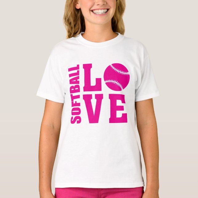 T-shirt Softball Love, Softball (Devant)