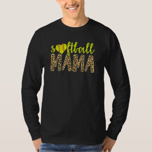 T-shirt Softball Mama Cute Cheetah Mère's Day Sports 11