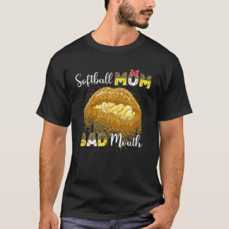 T-shirt Softball Maman Mauvaise Bouche Softball Maman Vie