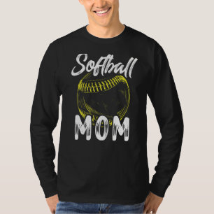 T-shirt Softball Maman Pour Femmes Famille Joueurs De Jeu