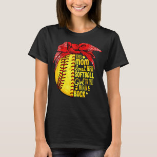T-shirt Softball Mère Femmes Joueuses Filles Thé Softball