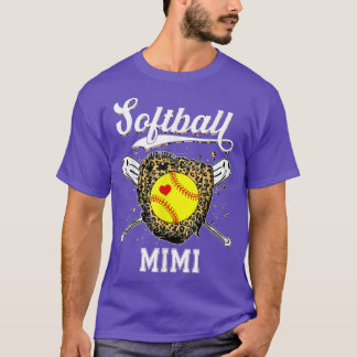 T-shirt Softball Mimi Leopard Game Day Softball Mother s D