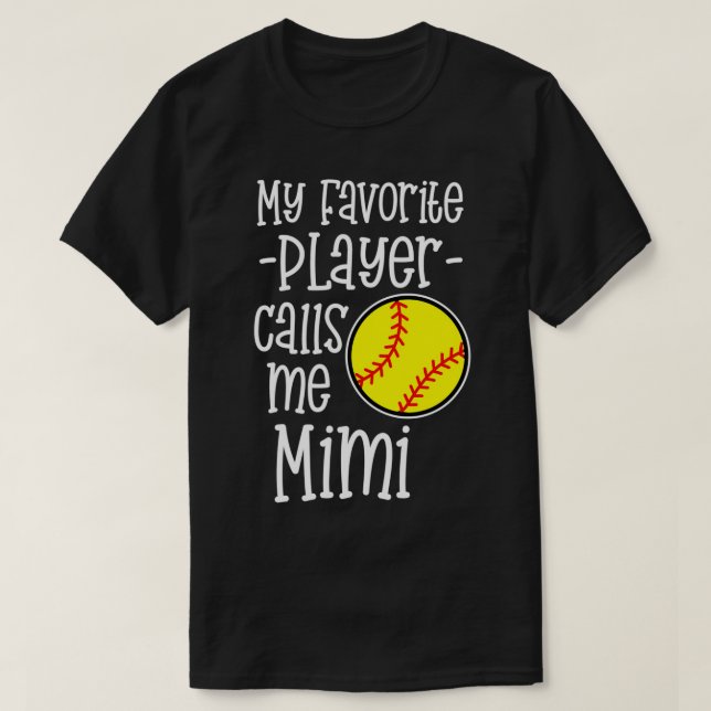 T-shirt Softball Mimi Womens Grandma Grandgirl jeu 1 (Design devant)
