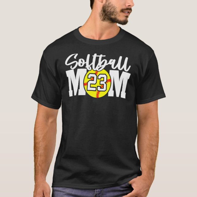 T-shirt Softball Mom Numéro 23 (Devant)