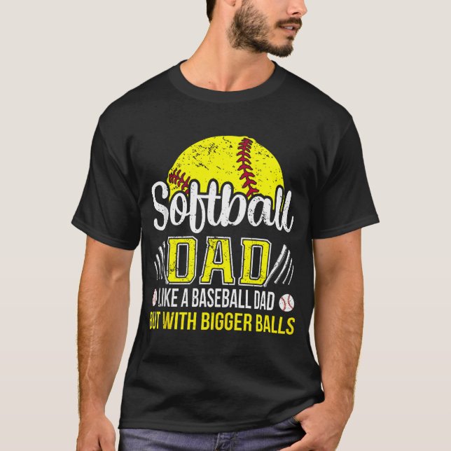 T-shirt Softball Papa Définition Drôle Fête des pères (Devant)