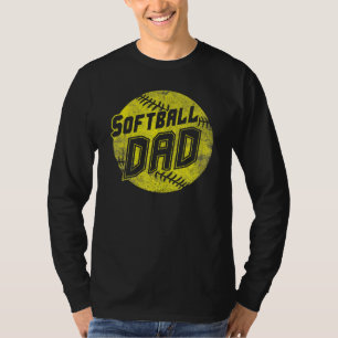 T-shirt Softball Papa Fastpitpitch Fête des pères Mens