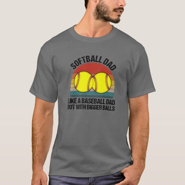 T-shirt Softball Papa Like A (Devant)
