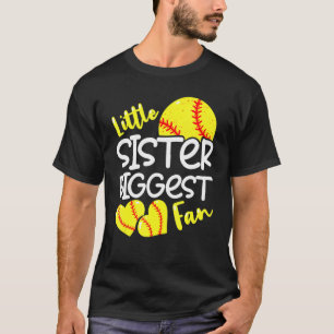 T-shirt Softball Petite Soeur Plus Grande Ado Fan Filles