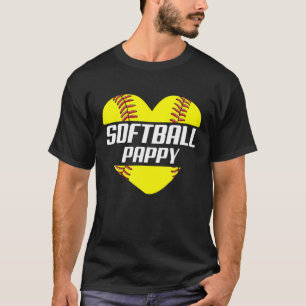 T-shirt Softball Player Famille Cadeaux Softball Pappy Hea
