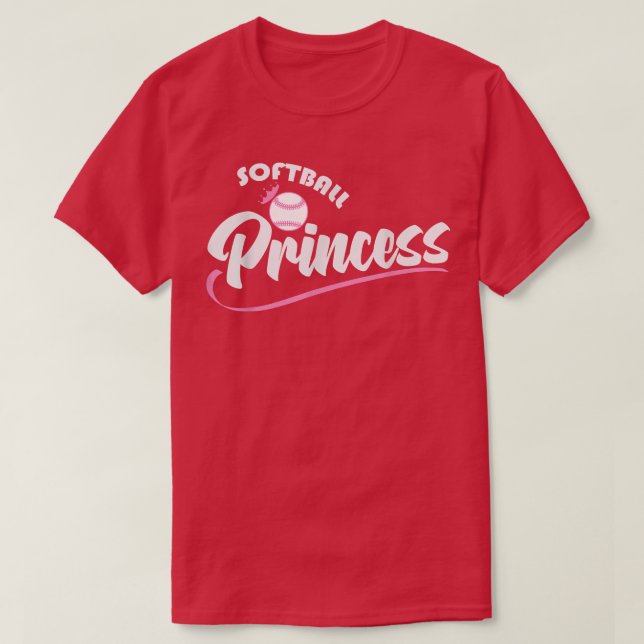 T-shirt Softball Princess Baseball (Design devant)