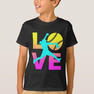 T-shirt Softball Shirts For Girls Love 