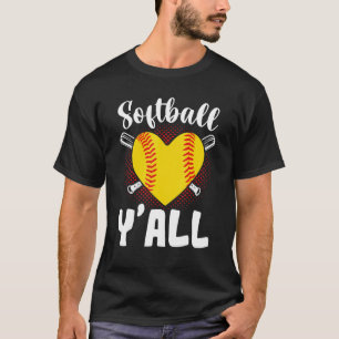 T-shirt Softball Sports Yall Softball Cute Softball Outf