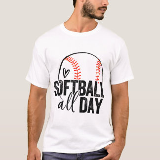 T-shirt Softball toute la journée