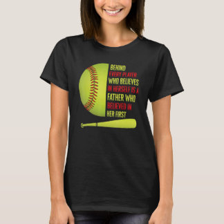 T-shirt Softball Un Père Qui Croyait En Elle
