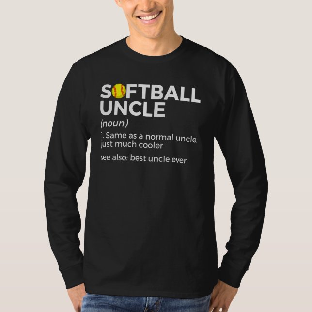 T-shirt Softball Uncle Definition Best Uncle Ever (Devant)