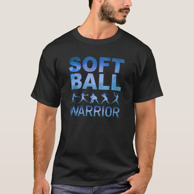 T-shirt Softball Warrior avec Batting, Pitching et Fieldi (Devant)