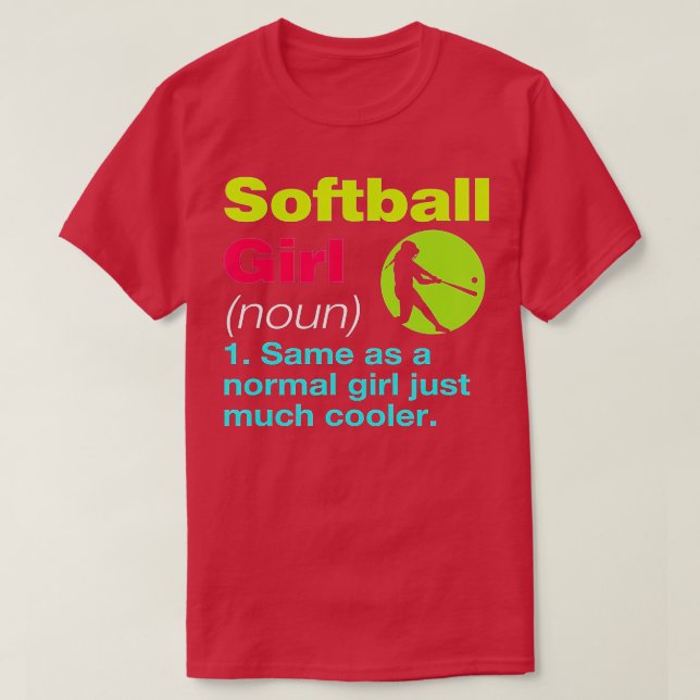 T-shirt Softball Woman Pitcher Mother Definition Funny  (Design devant)