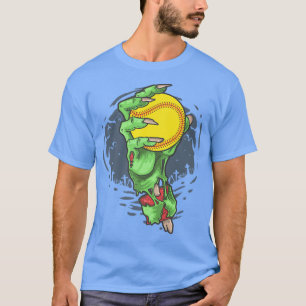 T-shirt Softball Zombie Main Softball Player Halloween Cos
