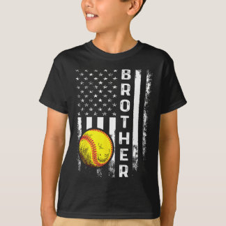 T-shirt Softll Brother American Flag Vintage Noël Xma