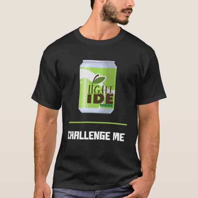 T-shirt Software Developer Light IDE Theme Challenge Me (Devant)