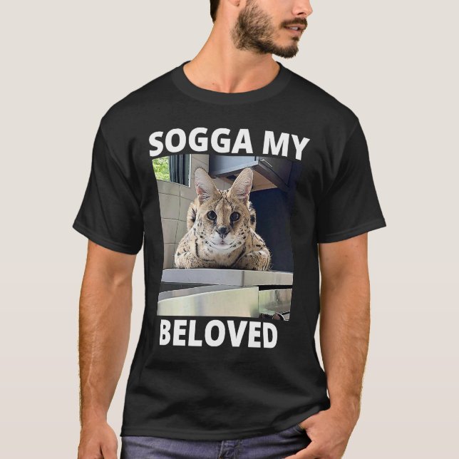T-shirt Sogga Mon Bien-Aimé Serval Mème Chat (Devant)