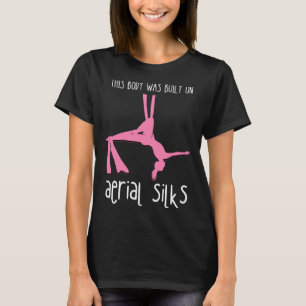 T-shirt Soie Aérienne Corps Cirque Lyre Suspendue Aérialis