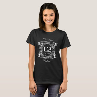 T-shirt Soie du 12e anniversaire du mariage