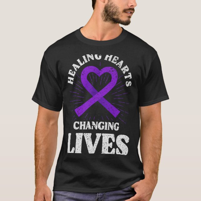 T-shirt Soigner les coeurs Sensibilisation à la violence d (Devant)