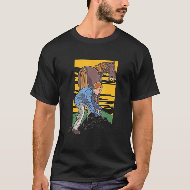T-shirt soigneur de chevaux (Devant)