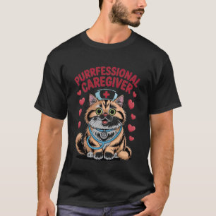 T-shirt Soigneur Professionnel Chat Mignon Design d'Infirm