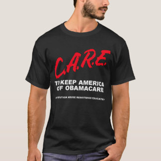 T-shirt SOIN (copie blanche sur l'obscurité)