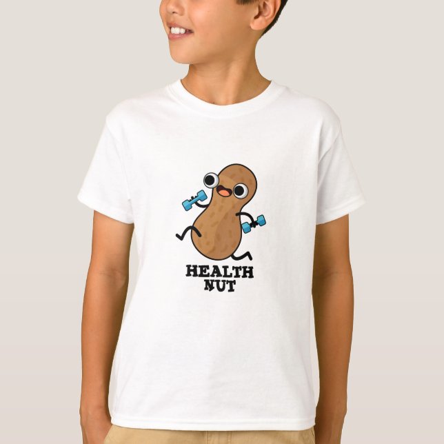 T-shirt Soin de santé amusant Exercice Arachide Pun (Devant)