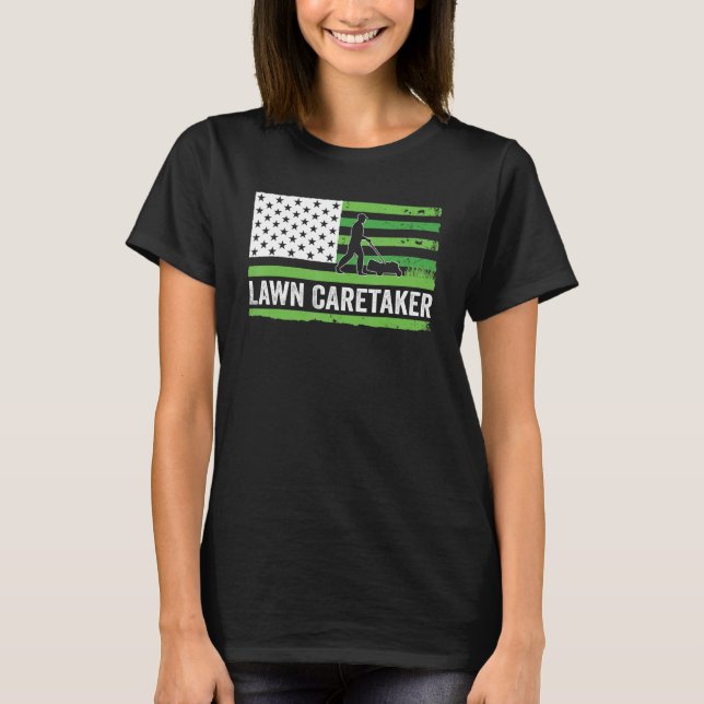 T-shirt Soins de la pelouse nous Taker Drapeau Semoir (Devant)