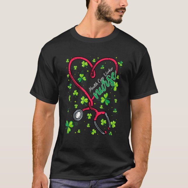 T-shirt Soins de santé infirmière Jour de la Saint Patrick (Devant)
