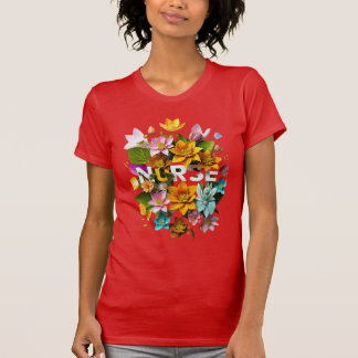 T-shirt Soins floraux - Hommage floral aux infirmières