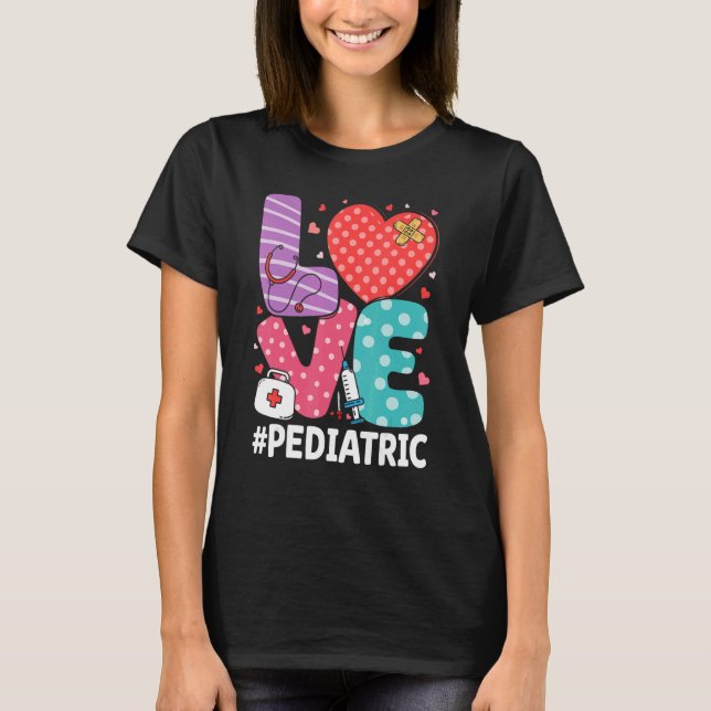 T-shirt Soins infirmiers Coeur Stéthoscope Soins infirmier (Devant)