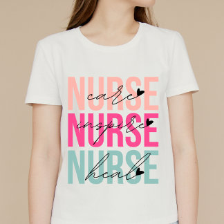 T-shirt Soins infirmiers colorés Inspirer guérison