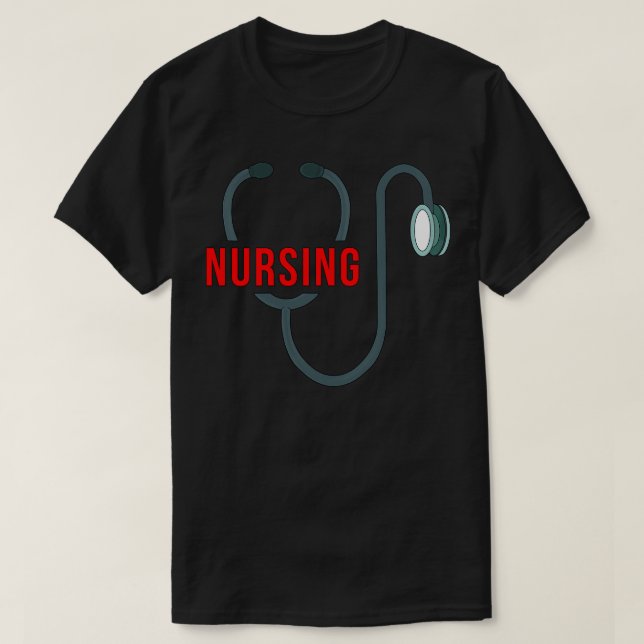 T-shirt Soins infirmiers stéthoscopiques (Design devant)