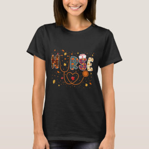 T-shirt Soins infirmiers Thanksgiving Day Stethoscope Fall