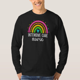 T-shirt Soins intensifs pour les femmes Infirmière arc-en-