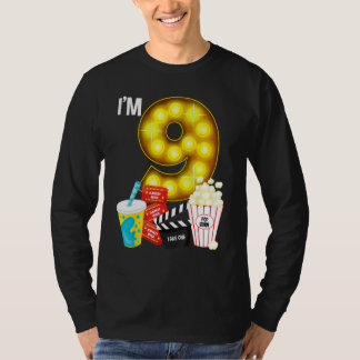 T-shirt Soirée cinéma 9e anniversaire Movie Thème Enfants 