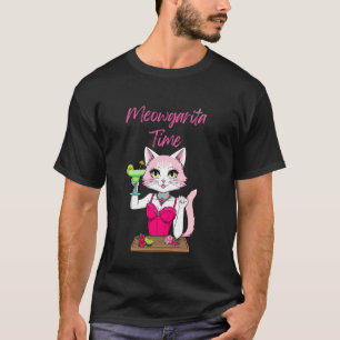 T-shirt Soirée Clubbing Meowgarita Fête Amoureux de Chat M