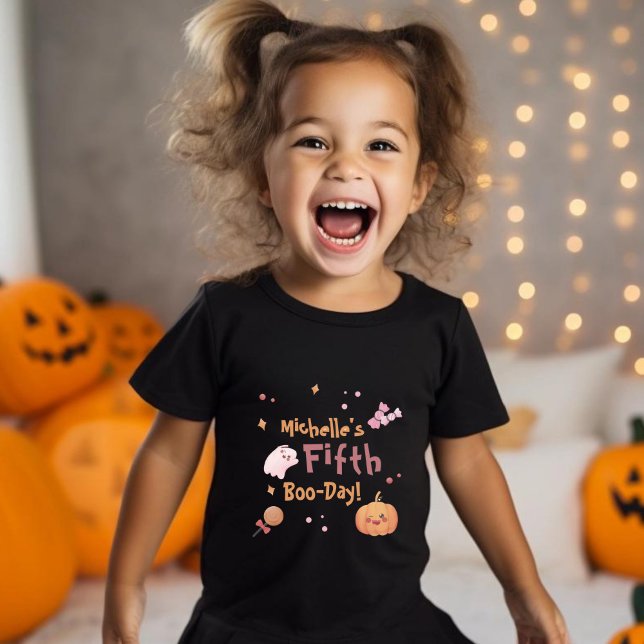 T-Shirt Soirée d'Anniversaire rose (Cute Pink Halloween Birthday Party T-Shirt)