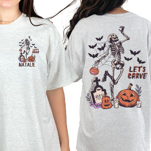 T-shirt Soirée de carottage citrouille Halloween personnal
