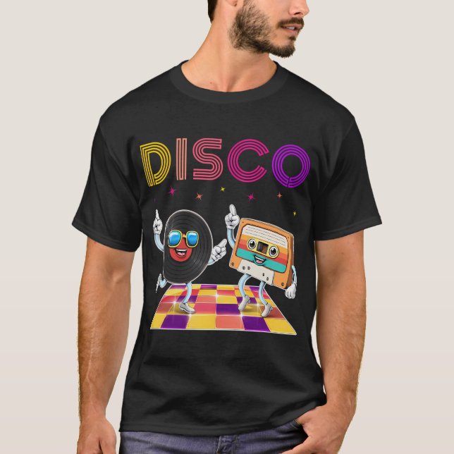 T-shirt Soirée de danse disco rétro (Devant)