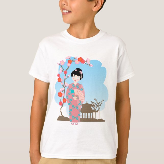 T-shirt Soirée de Geisha girl (Devant)